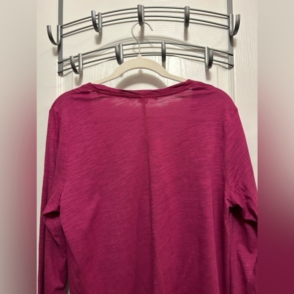 Social Standard by Sanctuary Dylan Scoop Neck Long Sleeve Tee Magenta Pink XL - Picture 8 of 14